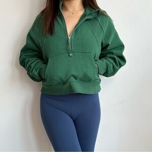NEW Lululemon Scuba Oversized Half-Zip Hoodie-Sz XS/S Color Everglade Green NWT